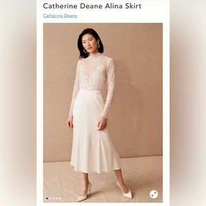 Catherine Deane Alina Skirt, ivory color, size small.